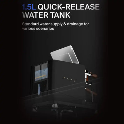 Wendougee DATA S offer 1.5L quick-release water tank with a black background