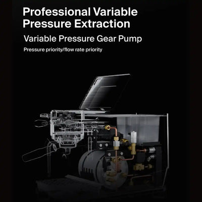 Wendougee DATA S offer Variable pressure gear pump with technical diagram on a black background