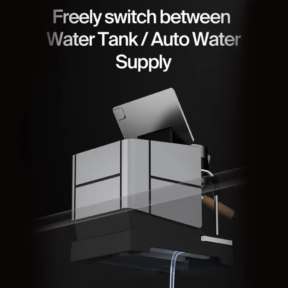 Wendougee LITA Sigma Freely switch between Water Tank / Auto Water Supply' on a dark background