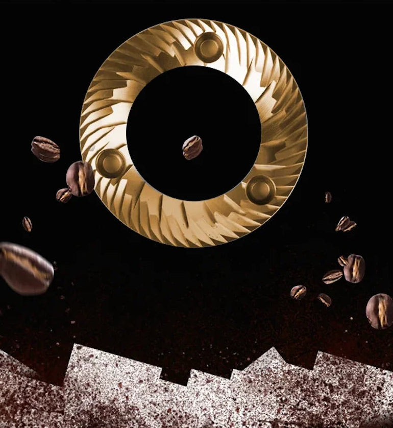 Wendougee Ares 90mm Commercial Espresso Grinder titanium quoted burr with a grind one ton of coffee vellutto.eu